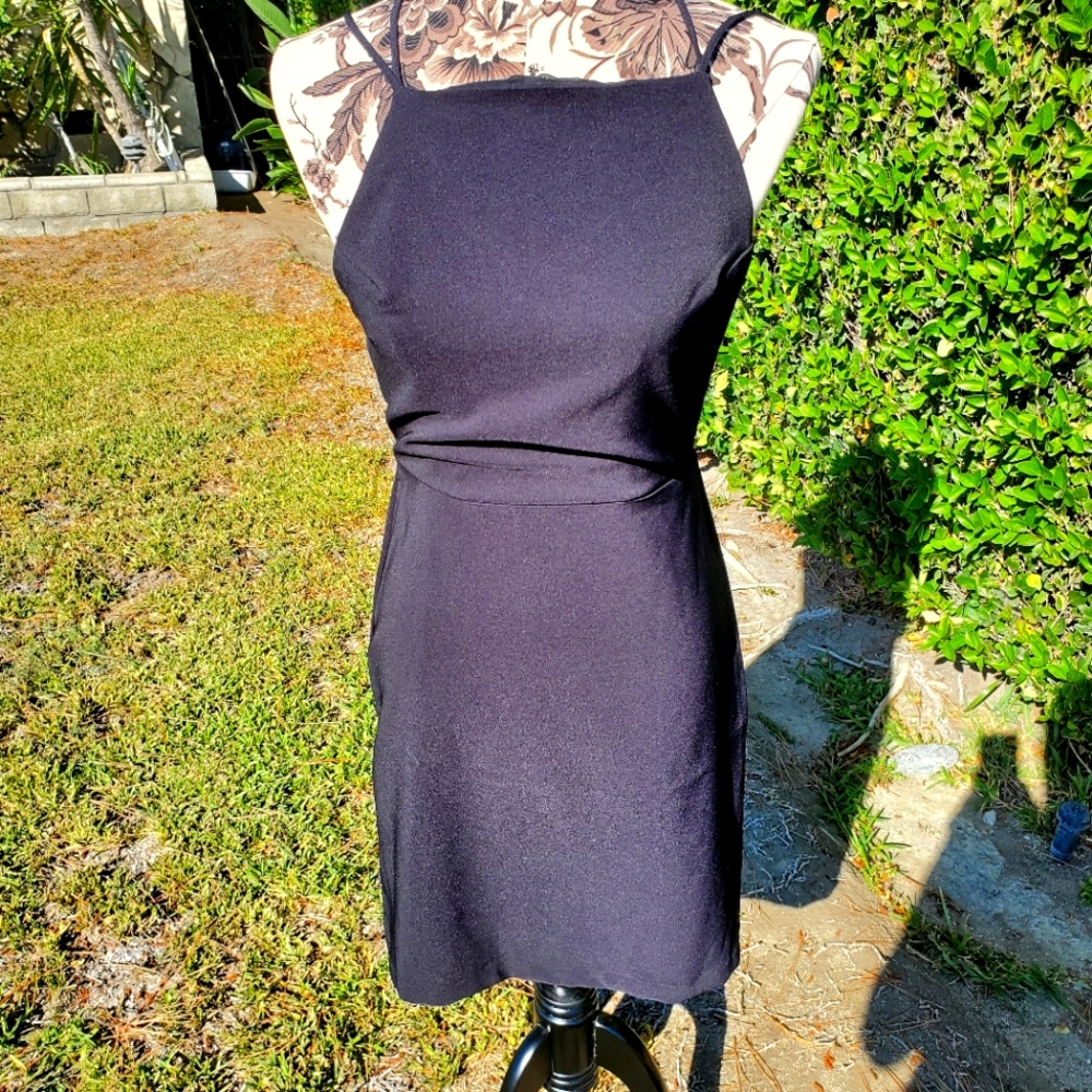 H&M little black dress, size 8, scrappy back